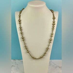 J Crew Luminous Champagne Pearl Opera-Length Necklace
